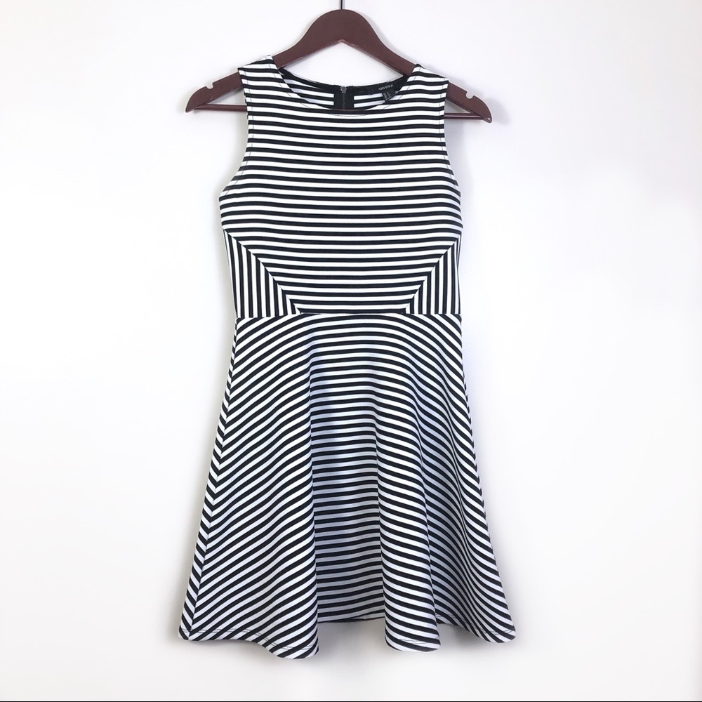 Forever 21 Black and White Striped Dress - Picture 1 of 4